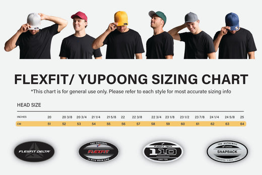 FLEXFIT® Caps Size Chart