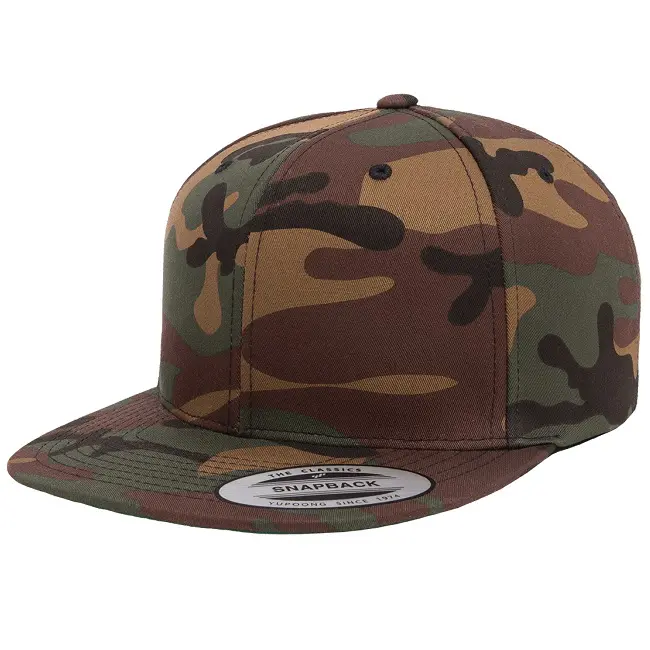 6689Flat Classic Cap - Green Camo