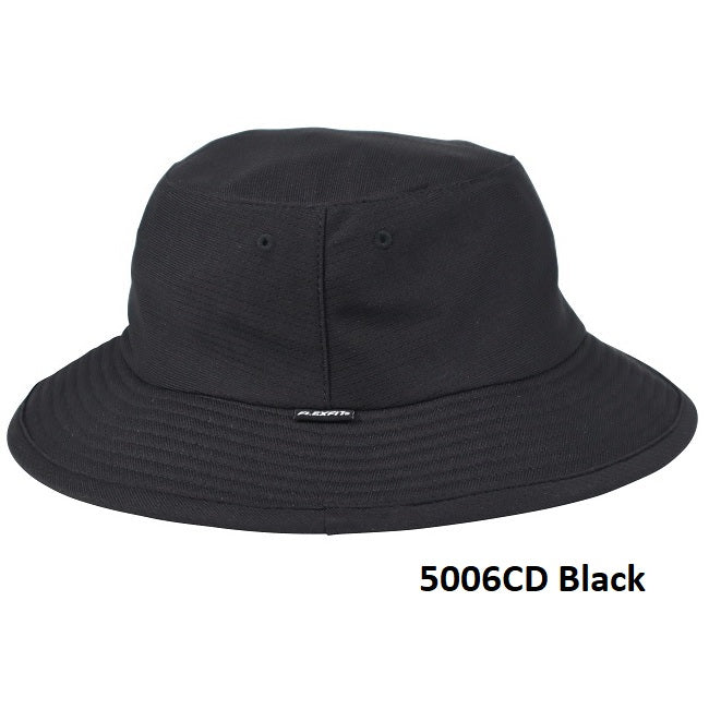 5006CD Flexfit JUMBO Cool and Dry Bucket Hat | BLACK