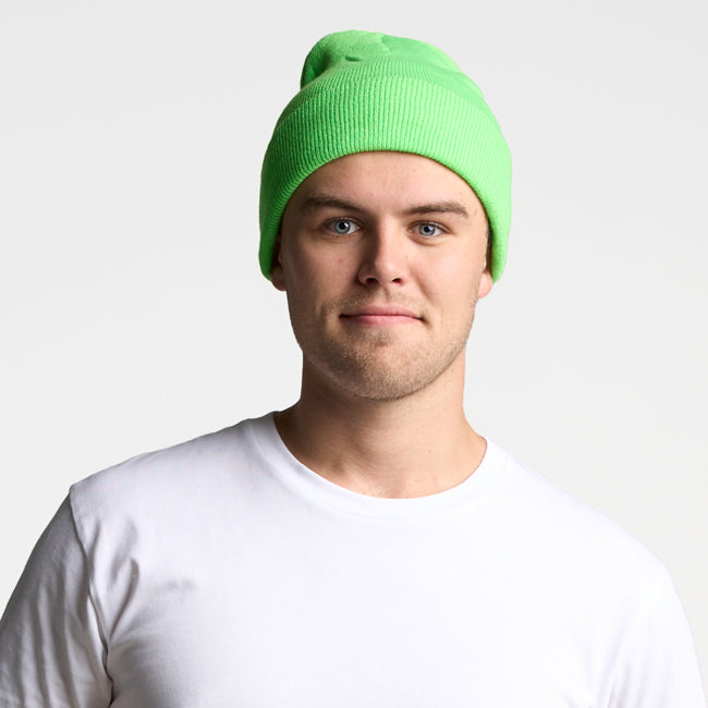 1501KC Cuffed Beanie by FLEXFIT® | SAFETY GREEN