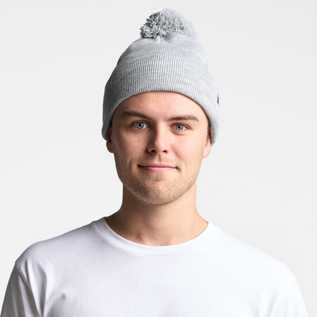 1501P POM POM BEANIE by FLEXFIT® | HEATHER GREY