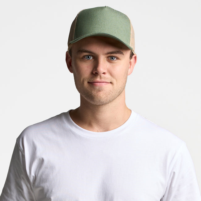 6505 Country Stitch Trucker | GREEN DENIM - KHAKI