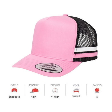 6507 Striped Trucker Cap